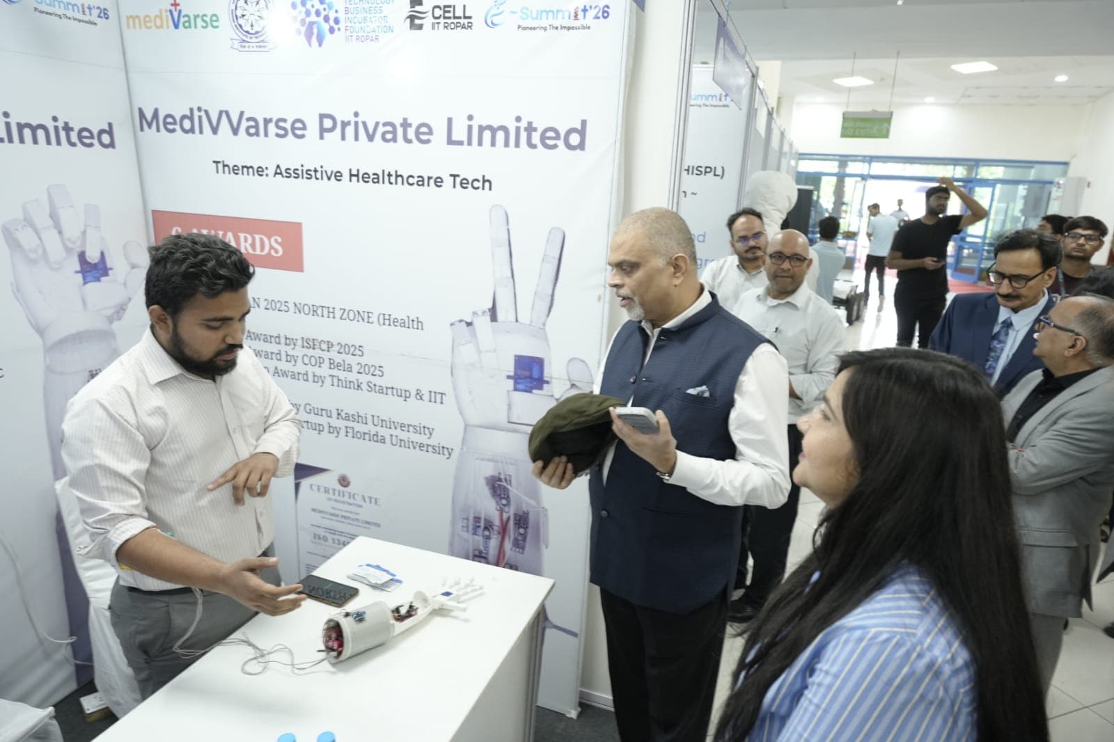 MediVVarse showcasing SAKSHAM at e-Summit'26, IIT Ropar Technology Business Incubator
